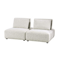 Stavan 2 Seater Modular Sofa, Light Gray Boucle, Adjustable Seat Depth - BM347600