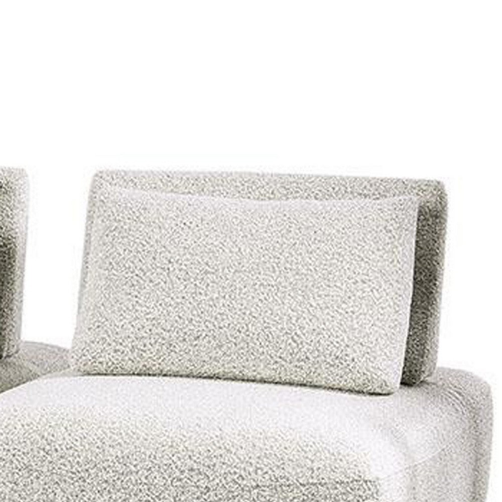 Stavan 2 Seater Modular Sofa, Light Gray Boucle, Adjustable Seat Depth - BM347600