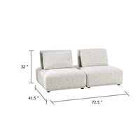 Stavan 2 Seater Modular Sofa, Light Gray Boucle, Adjustable Seat Depth - BM347600