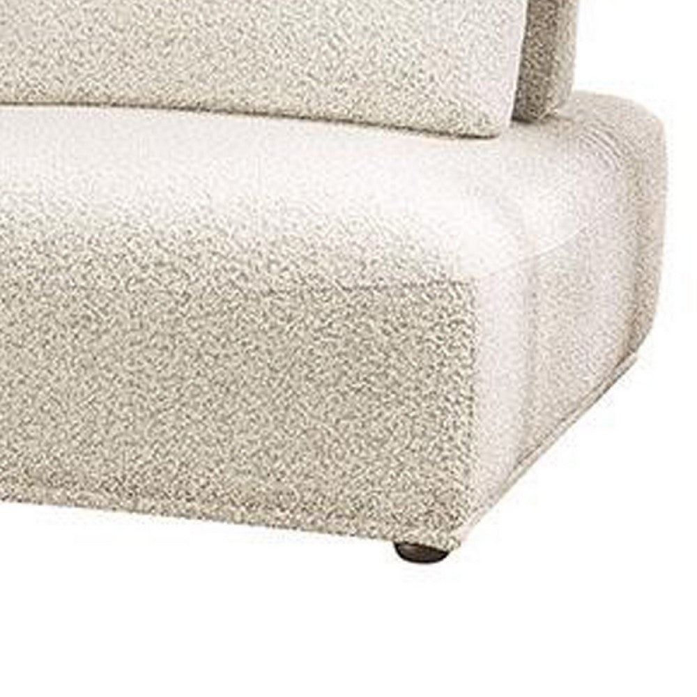 Stavan Modular 2 Seater Sofa, Beige Boucle and Adjustable Back Pillows - BM347602
