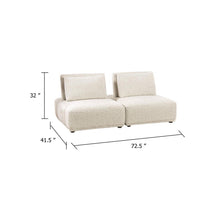 Stavan Modular 2 Seater Sofa, Beige Boucle and Adjustable Back Pillows - BM347602