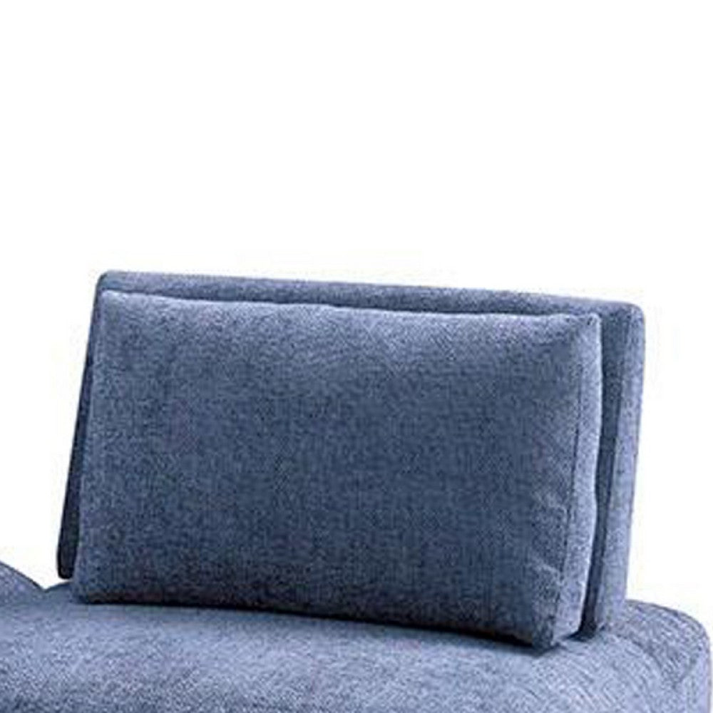 Stavan Modular 2 Seat Sofa, Blue Chenille with Adjustable Back Pillows - BM347604