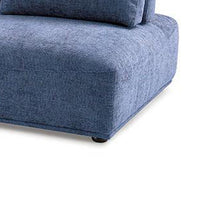 Stavan Modular 2 Seat Sofa, Blue Chenille with Adjustable Back Pillows - BM347604