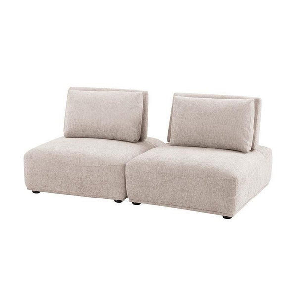 Stavan Modular 2 Seat Sofa, Light Brown Boucle, Adjustable Seat Depth - BM347606