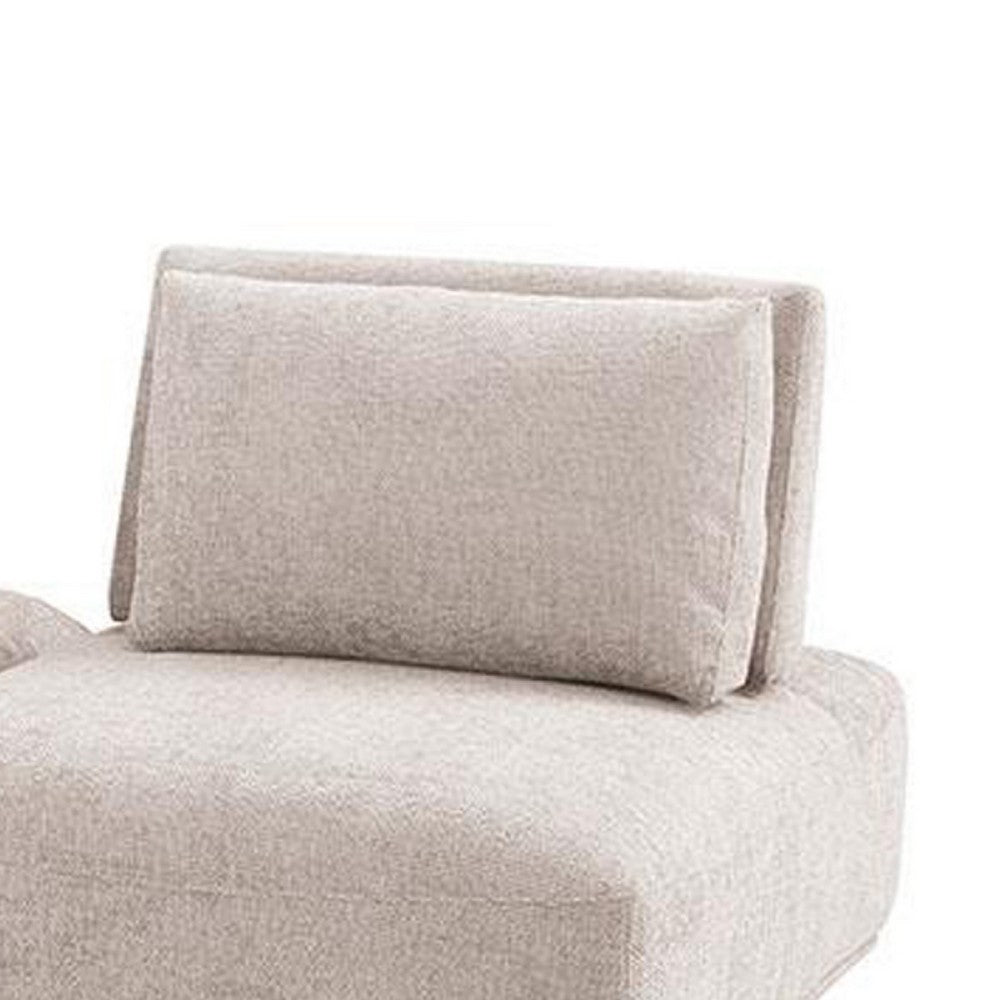Stavan Modular 2 Seat Sofa, Light Brown Boucle, Adjustable Seat Depth - BM347606
