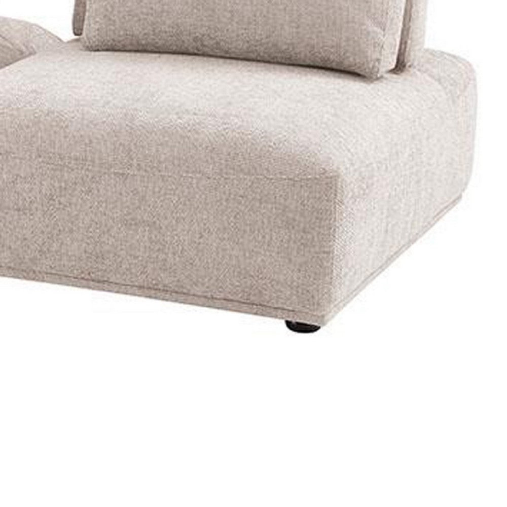 Stavan Modular 2 Seat Sofa, Light Brown Boucle, Adjustable Seat Depth - BM347606