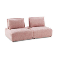 Stavan Modular 2 Seater Sofa, Pink Boucle, Adjustable Backs, 73 Inch - BM347608
