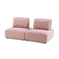 Stavan Modular 2 Seater Sofa, Pink Boucle, Adjustable Backs, 73 Inch - BM347608