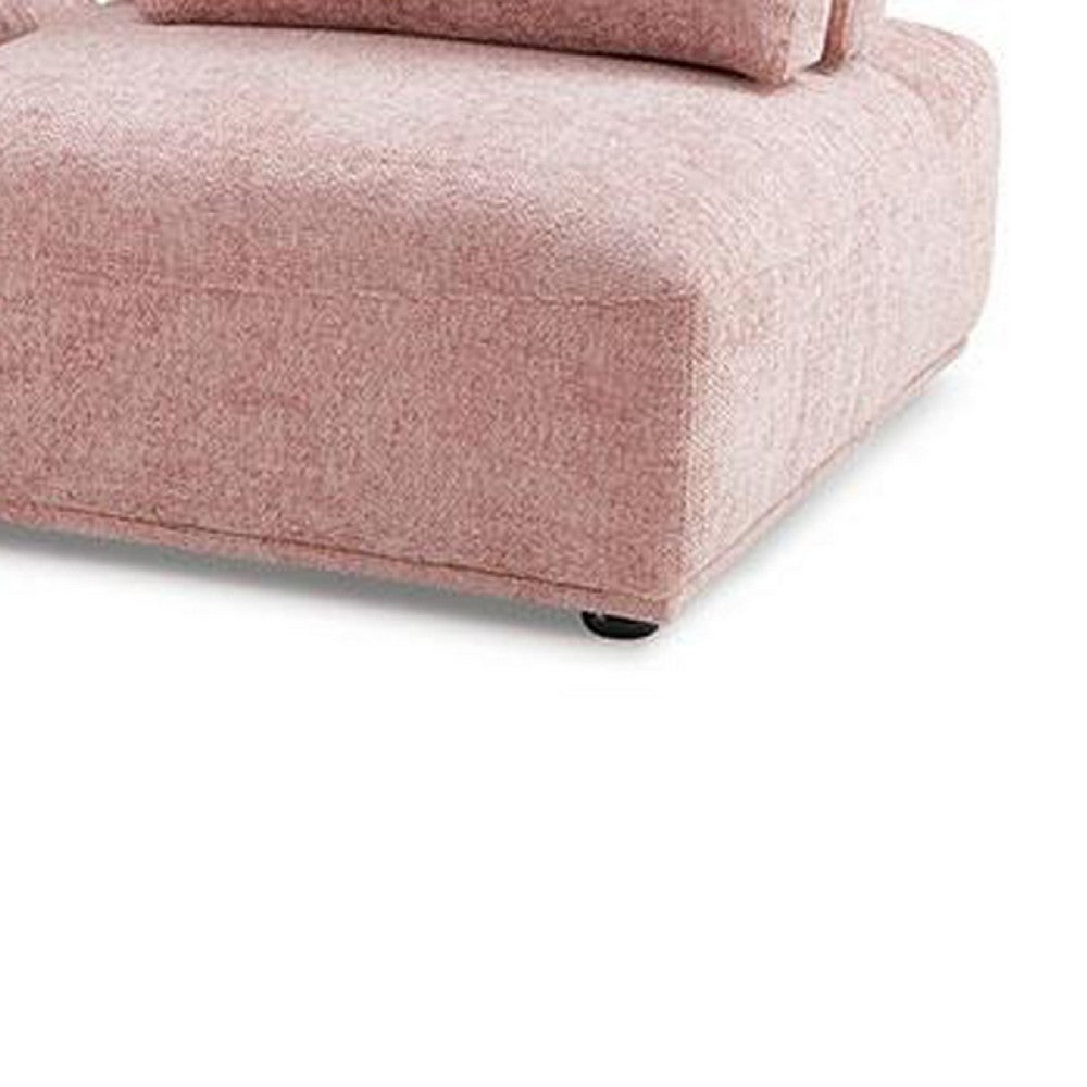 Stavan Modular 2 Seater Sofa, Pink Boucle, Adjustable Backs, 73 Inch - BM347608