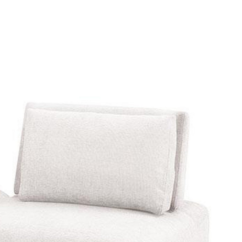 Stavan Modular 2 Seater Sofa, White Boucle, Adjustable Backs, 73 Inch - BM347610