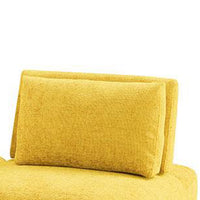 Stavan Modular 2 Seat Sofa, Yellow Chenille, Adjustable Back, 73 Inch - BM347612