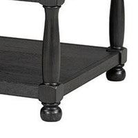 Ginie Coffee Table, 2 Tone Rustic Black, Brown Rubberwood, 48 Inch - BM347625