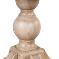 Cherie Round End Table, Light White Washed Solid Rubberwood, 24 Inch - BM347628