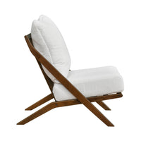 Moi Scandinavian Accent Chair, Beige Chenille, Brown Angled Frame  - BM347831