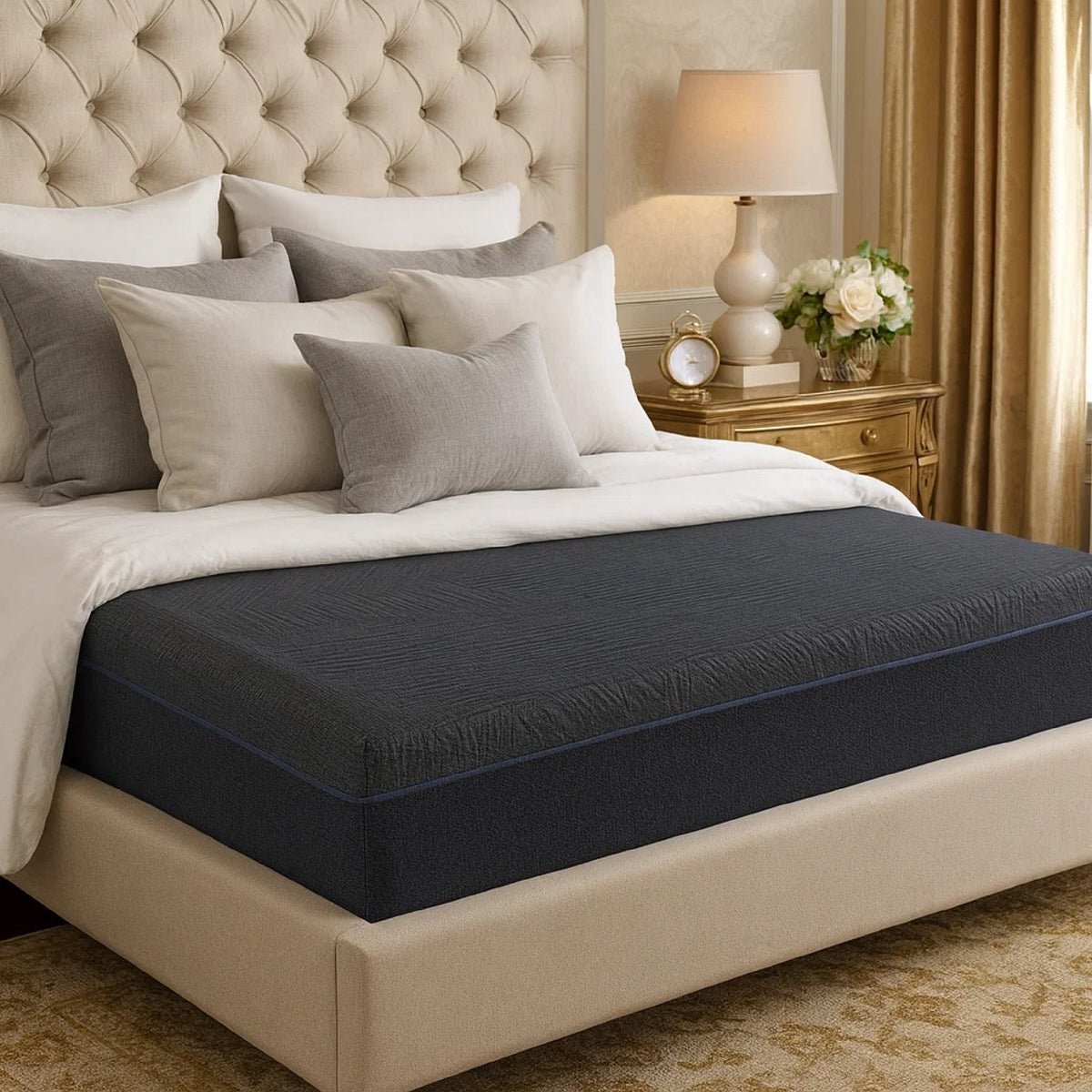 Bay Queen Size Mattress, Firm Green Tea Cool Gel Memory Foam, 11 Inch  - BM347843