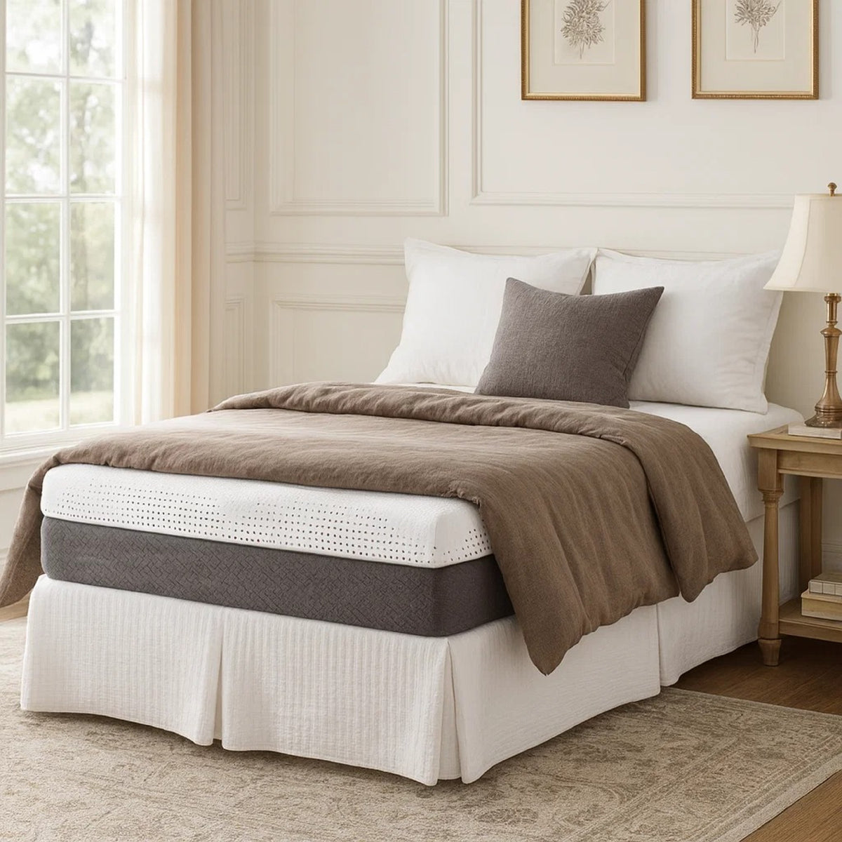 Mea California King Mattress, Firm Green Tea Cool Gel Memory Foam, 12 Inch  - BM347844