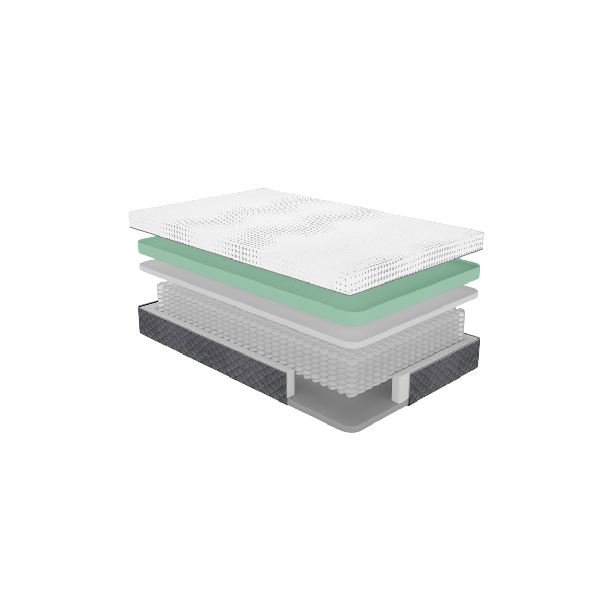 Mea Queen Size Mattress, Firm Green Tea Cool Gel Memory Foam, 12 Inch  - BM347847