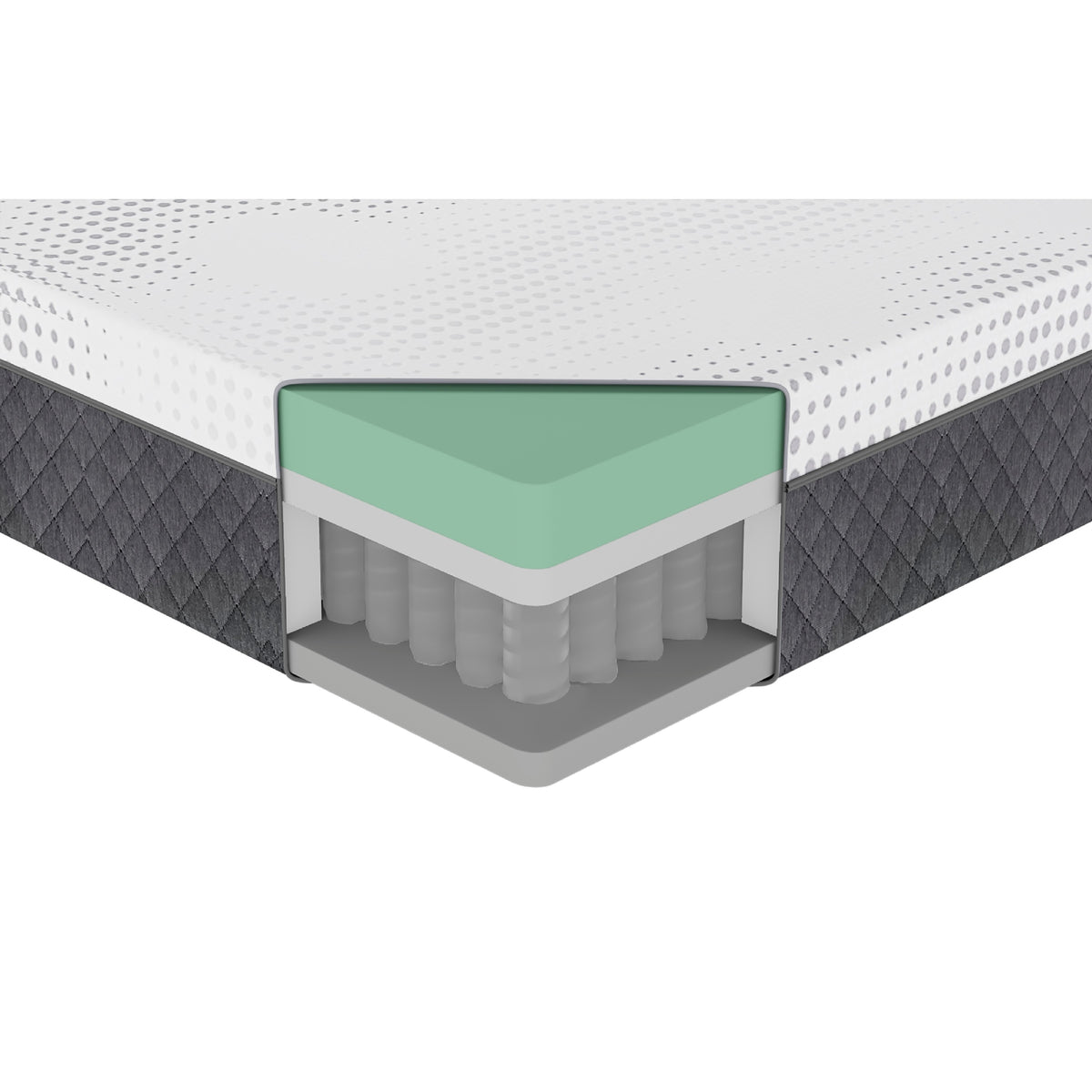 Mea Queen Size Mattress, Firm Green Tea Cool Gel Memory Foam, 12 Inch  - BM347847