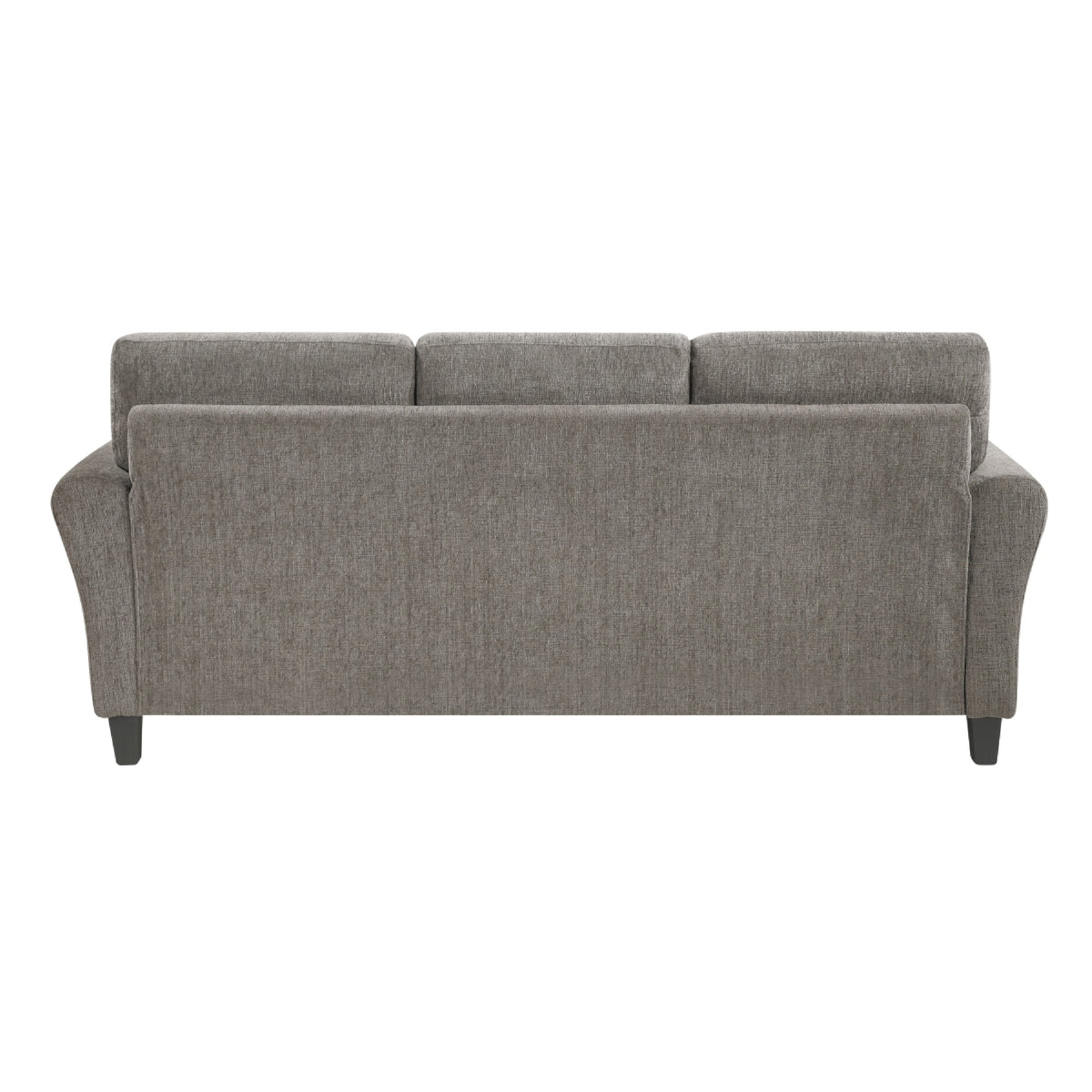 Leroi 3 Seater Sofa, Brown Chenille Padded Seats and Rolled Arms  - BM347859