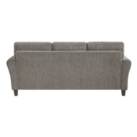 Leroi 3 Seater Sofa, Brown Chenille Padded Seats and Rolled Arms  - BM347859