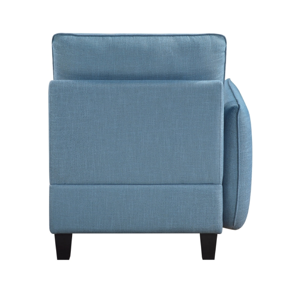 Gey Modular Single Armchair with Storage Seat, Button Tufted Blue Polyester  - BM347867