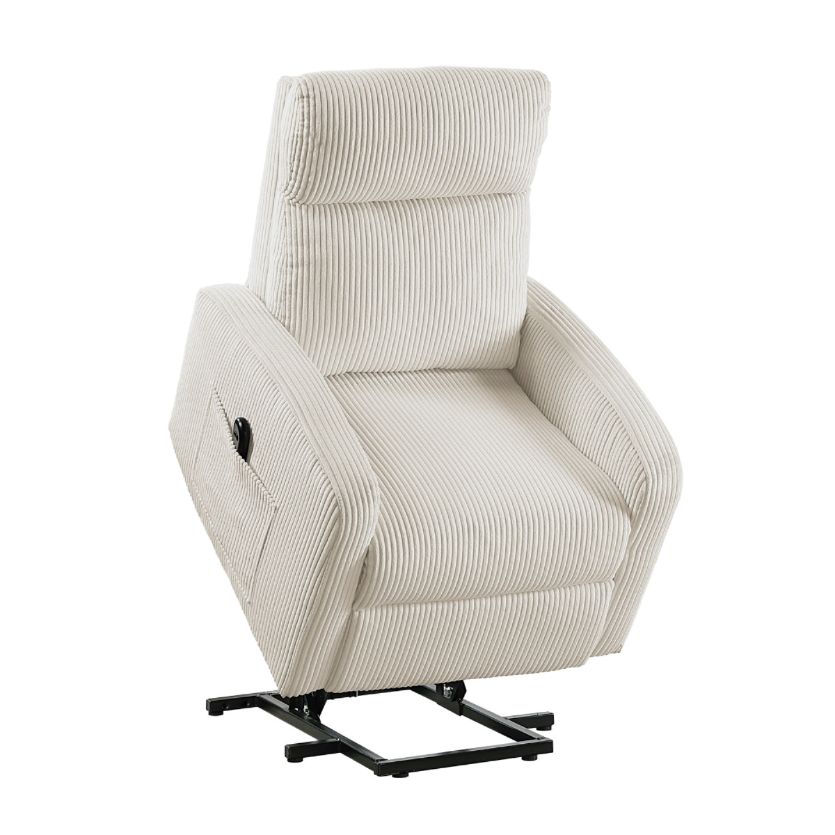 Pary Power Lift Chair, Armrests with Magazine Pocket, Beige Corduroy  - BM347868