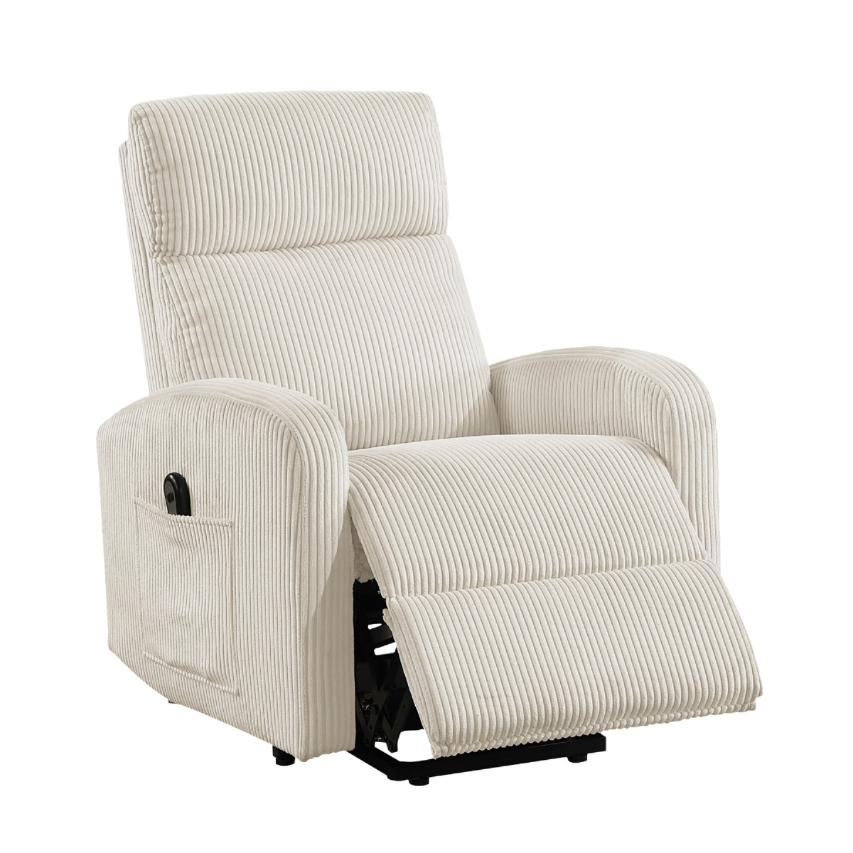 Pary Power Lift Chair, Armrests with Magazine Pocket, Beige Corduroy  - BM347868