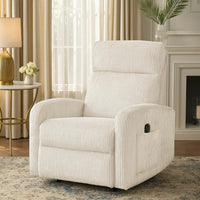 Pary Power Lift Chair, Armrests with Magazine Pocket, Beige Corduroy  - BM347868