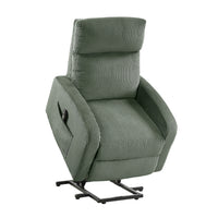 Pary Power Lift Chair, Armrests with Magazine Pocket, Green Corduroy  - BM347870