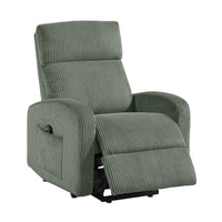 Pary Power Lift Chair, Armrests with Magazine Pocket, Green Corduroy  - BM347870