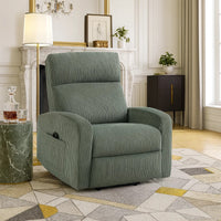 Pary Power Lift Chair, Armrests with Magazine Pocket, Green Corduroy  - BM347870
