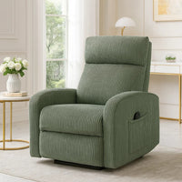 Pary Power Lift Chair, Armrests with Magazine Pocket, Green Corduroy  - BM347870