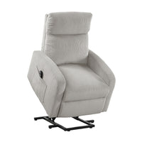 Pary Power Lift Chair, Armrests with Magazine Pocket, Light Gray Corduroy  - BM347871