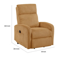 Pary Power Lift Chair, Armrests with Magazine Pocket, Yellow Corduroy  - BM347873