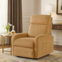 Pary Power Lift Chair, Armrests with Magazine Pocket, Yellow Corduroy  - BM347873