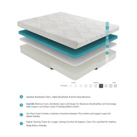 Mae King Size Mattress, Cooling Gel Memory Foam, Tencel Cover, 10 Inch  - BM347880