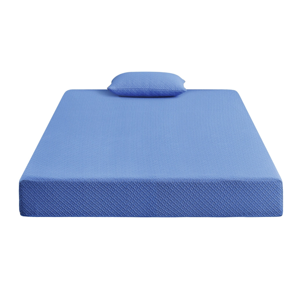 Fia Full Mattress with 1 Pillow, Tea Charcoal Gel Memory Foam, 7 Inch Blue  - BM347888