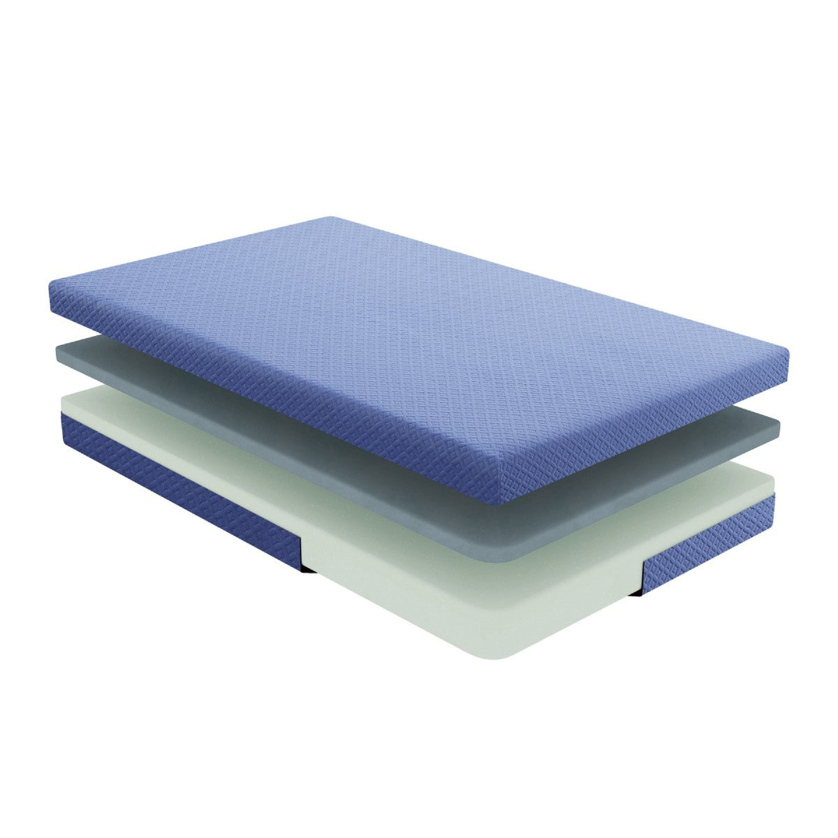 Fia Full Mattress with 1 Pillow, Tea Charcoal Gel Memory Foam, 7 Inch Blue  - BM347888