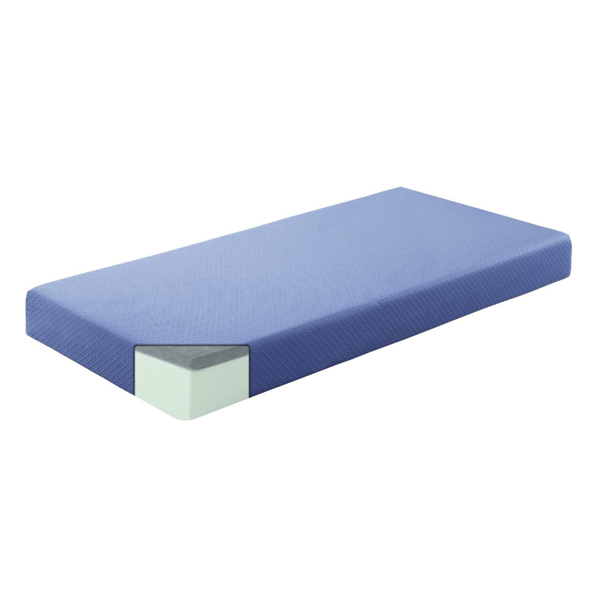 Fia Full Mattress with 1 Pillow, Tea Charcoal Gel Memory Foam, 7 Inch Blue  - BM347888