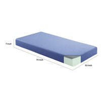 Fia Full Mattress with 1 Pillow, Tea Charcoal Gel Memory Foam, 7 Inch Blue  - BM347888