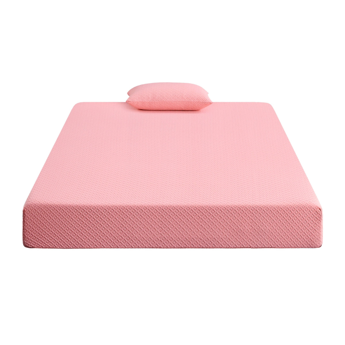 Fia Full Mattress with 1 Pillow, Tea Charcoal Gel Memory Foam, 7 Inch Pink  - BM347889