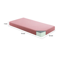 Fia Full Mattress with 1 Pillow, Tea Charcoal Gel Memory Foam, 7 Inch Pink  - BM347889