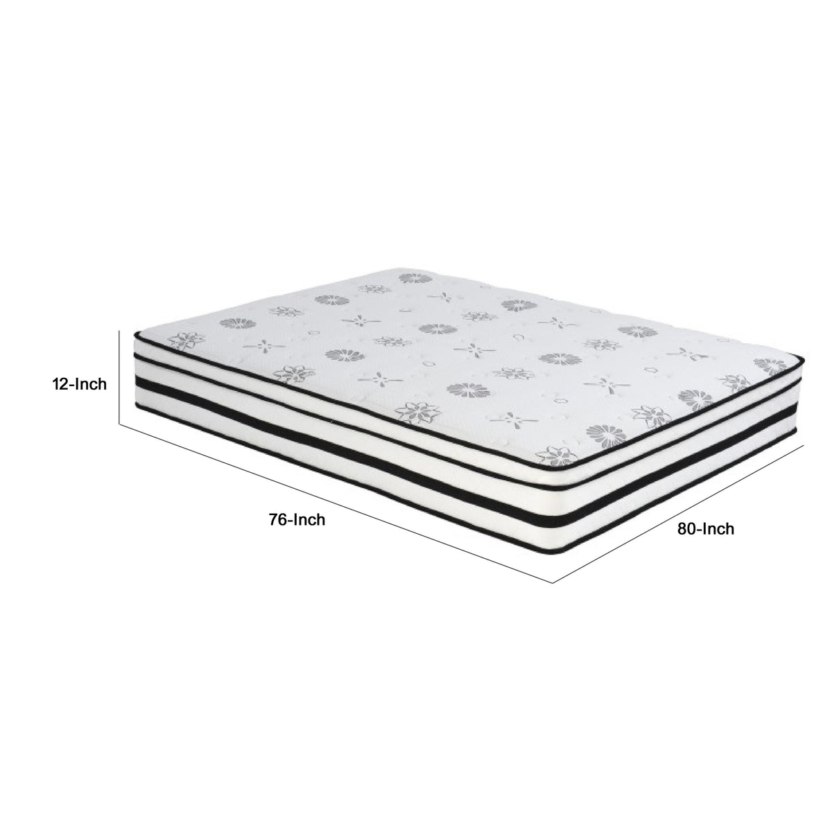 Via King Size Mattress, 4 Layer Hybrid Green Tea Infused Foam, 12 Inch  - BM347891