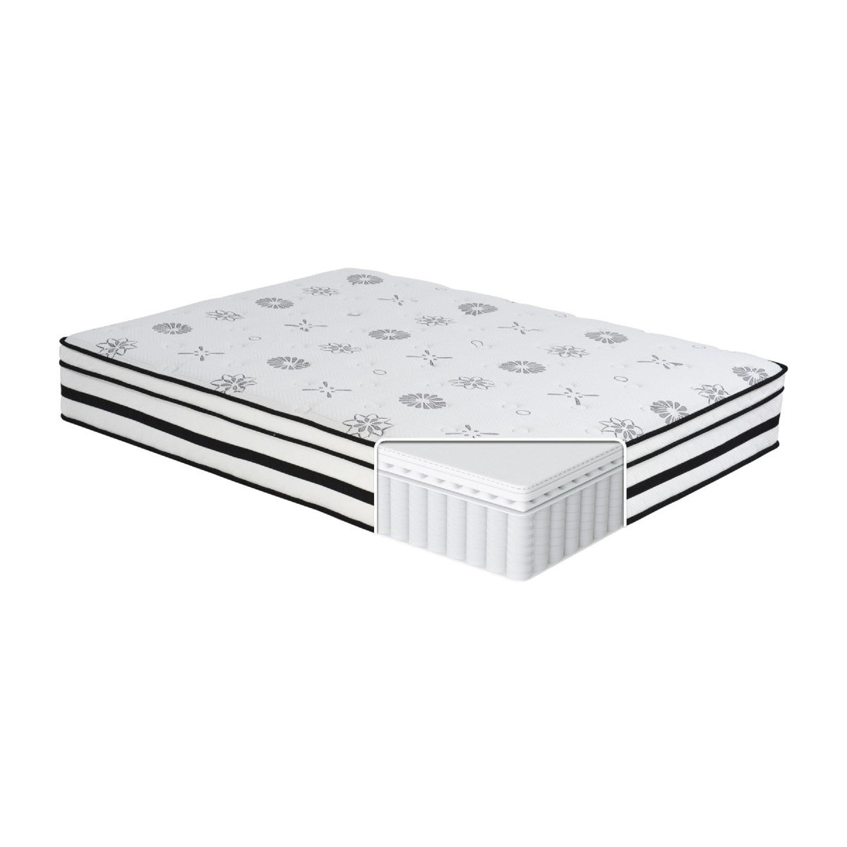 Via Full Size Mattress, 4 Layer Hybrid Green Tea Infused Foam, 12 Inch  - BM347892