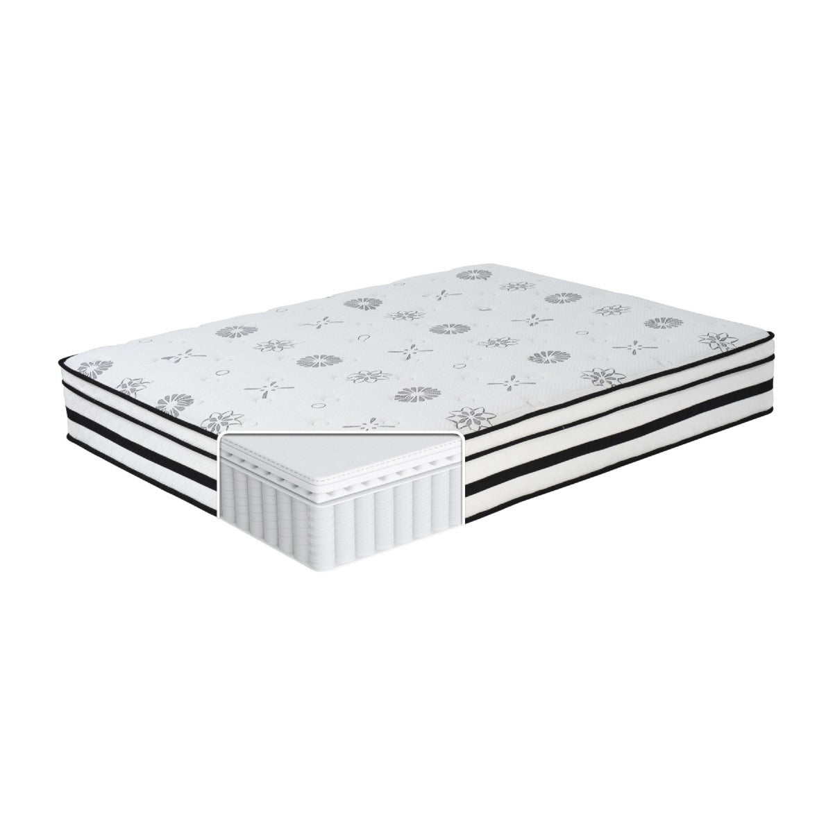 Via Full Size Mattress, 4 Layer Hybrid Green Tea Infused Foam, 12 Inch  - BM347892