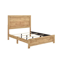 Eby California King Bed, Panel Design, Natural Brown Melamine Laminate  - BM347897