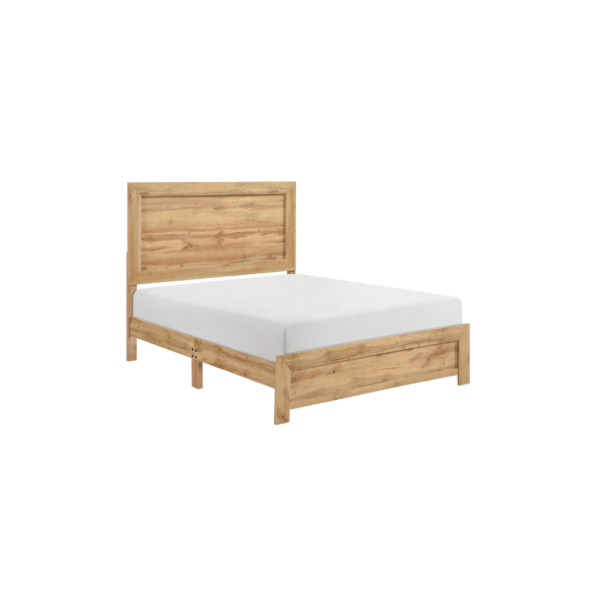 Eby California King Bed, Panel Design, Natural Brown Melamine Laminate  - BM347897