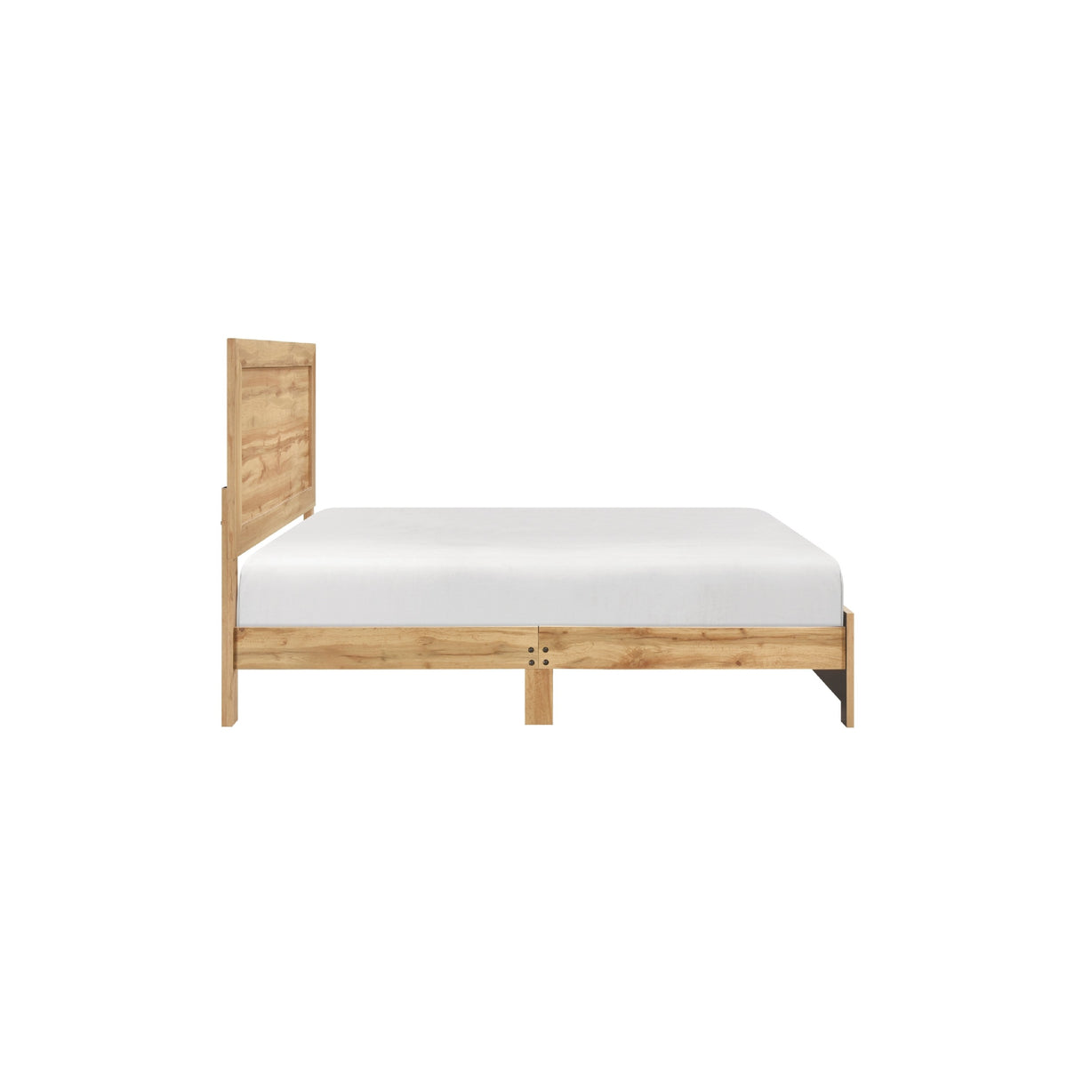 Eby California King Bed, Panel Design, Natural Brown Melamine Laminate  - BM347897