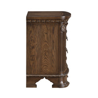 Brix Nightstand, 2 Drawers w Dark Bronze Drop Handles, Dark Brown  - BM347914