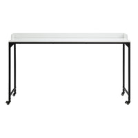 Sem Bed Desk, 72 Inch White Top w Adjustable Height, Black Metal Legs  - BM347920